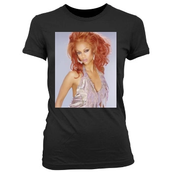 Tyra Banks Women's Junior Cut Crewneck T-Shirt