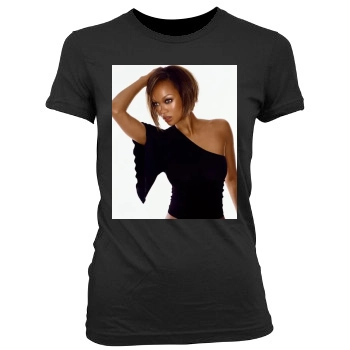 Tyra Banks Women's Junior Cut Crewneck T-Shirt