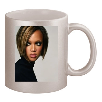 Tyra Banks 11oz Metallic Silver Mug