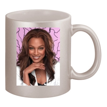 Tyra Banks 11oz Metallic Silver Mug