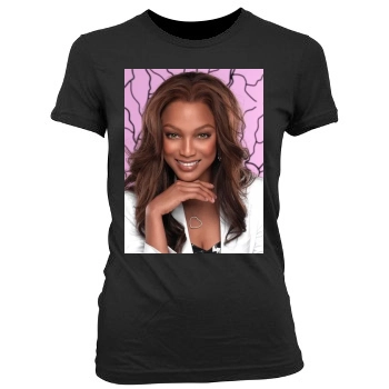 Tyra Banks Women's Junior Cut Crewneck T-Shirt