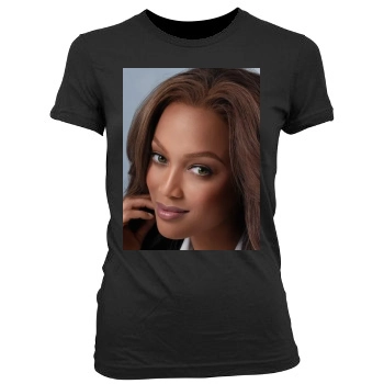 Tyra Banks Women's Junior Cut Crewneck T-Shirt