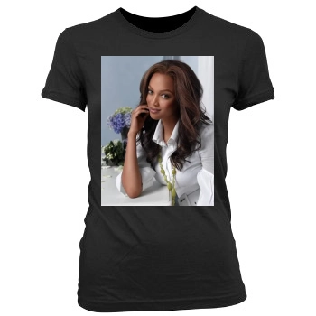 Tyra Banks Women's Junior Cut Crewneck T-Shirt