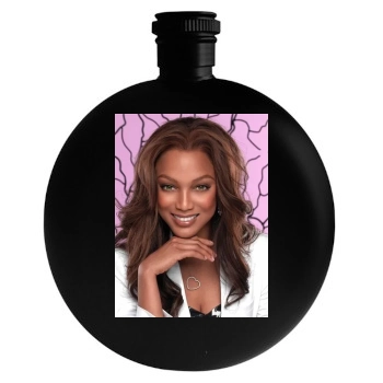 Tyra Banks Round Flask