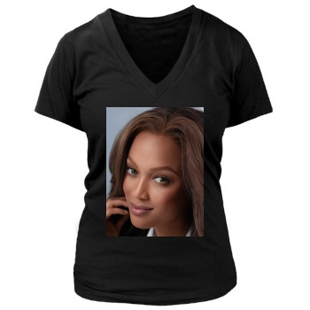 Tyra Banks Women's Deep V-Neck TShirt