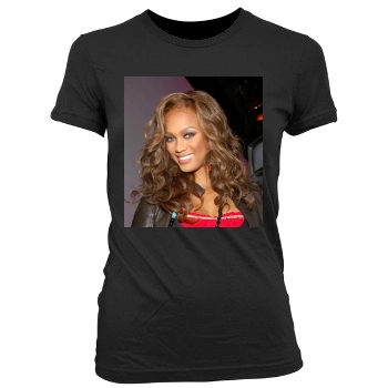 Tyra Banks Women's Junior Cut Crewneck T-Shirt