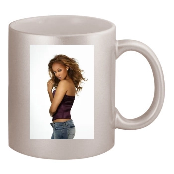 Tyra Banks 11oz Metallic Silver Mug