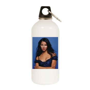 Tyra Banks White Water Bottle With Carabiner