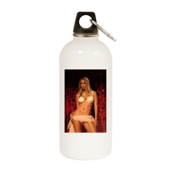 Tyra Banks White Water Bottle With Carabiner