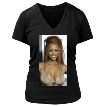 Tyra Banks Women's Deep V-Neck TShirt