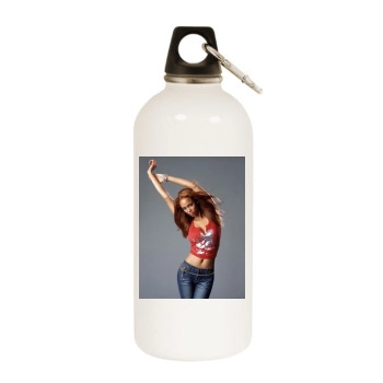 Tyra Banks White Water Bottle With Carabiner