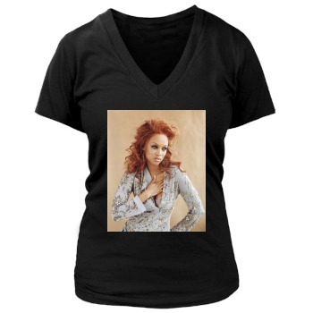 Tyra Banks Women's Deep V-Neck TShirt