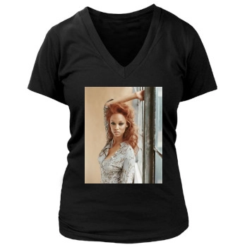 Tyra Banks Women's Deep V-Neck TShirt