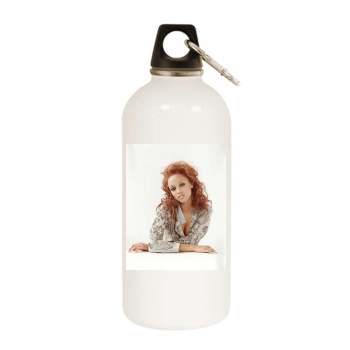 Tyra Banks White Water Bottle With Carabiner