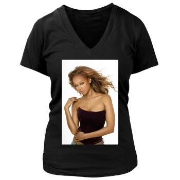 Tyra Banks Women's Deep V-Neck TShirt