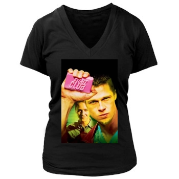 Fight Club (1999) Women's Deep V-Neck TShirt