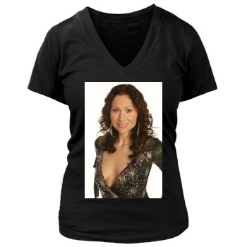 Minnie Driver Women's Deep V-Neck TShirt