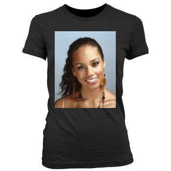 Alicia Keys Women's Junior Cut Crewneck T-Shirt