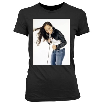 Alicia Keys Women's Junior Cut Crewneck T-Shirt