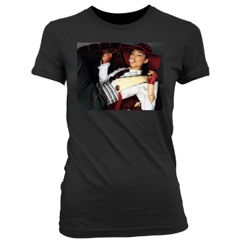 Alicia Keys Women's Junior Cut Crewneck T-Shirt