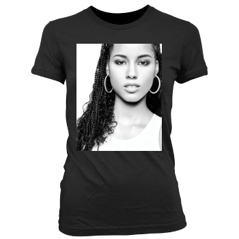 Alicia Keys Women's Junior Cut Crewneck T-Shirt