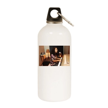 Alicia Keys White Water Bottle With Carabiner