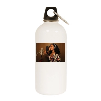 Alicia Keys White Water Bottle With Carabiner