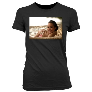 Alicia Keys Women's Junior Cut Crewneck T-Shirt