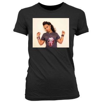 Alicia Keys Women's Junior Cut Crewneck T-Shirt