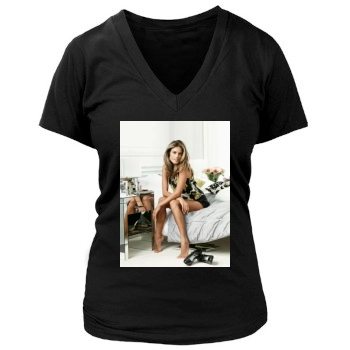 Alessandra Ambrosio Women's Deep V-Neck TShirt