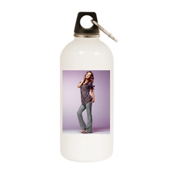 Alessandra Ambrosio White Water Bottle With Carabiner