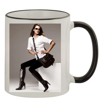 Alessandra Ambrosio 11oz Colored Rim & Handle Mug