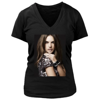 Alessandra Ambrosio Women's Deep V-Neck TShirt