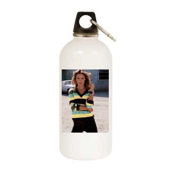 Alessandra Ambrosio White Water Bottle With Carabiner