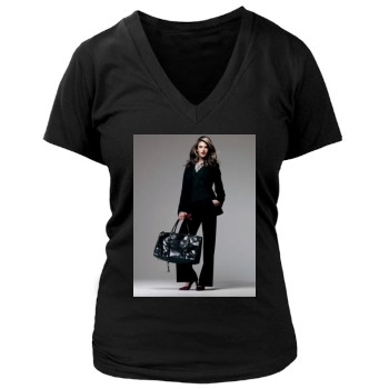 Alessandra Ambrosio Women's Deep V-Neck TShirt