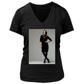 Alessandra Ambrosio Women's Deep V-Neck TShirt