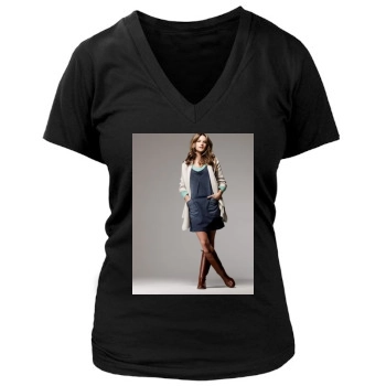 Alessandra Ambrosio Women's Deep V-Neck TShirt