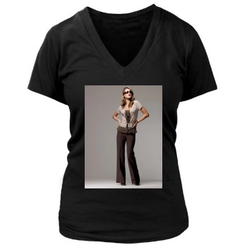 Alessandra Ambrosio Women's Deep V-Neck TShirt