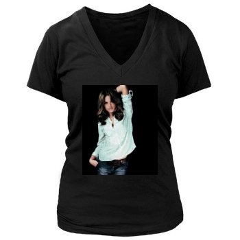 Alessandra Ambrosio Women's Deep V-Neck TShirt