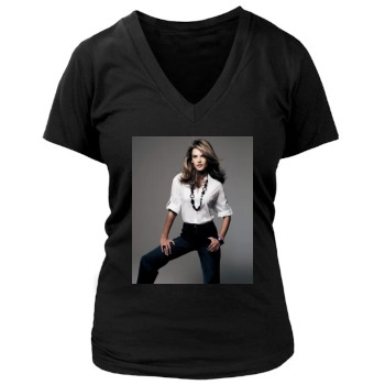 Alessandra Ambrosio Women's Deep V-Neck TShirt