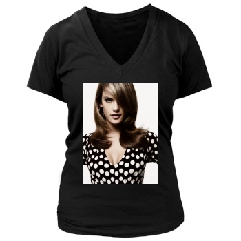 Alessandra Ambrosio Women's Deep V-Neck TShirt