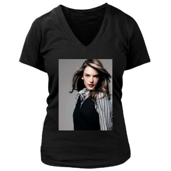 Alessandra Ambrosio Women's Deep V-Neck TShirt