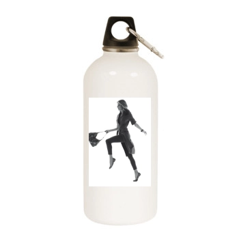 Alessandra Ambrosio White Water Bottle With Carabiner