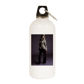 Alessandra Ambrosio White Water Bottle With Carabiner