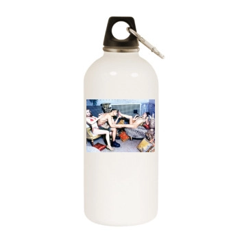 Alessandra Ambrosio White Water Bottle With Carabiner