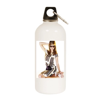 Alessandra Ambrosio White Water Bottle With Carabiner