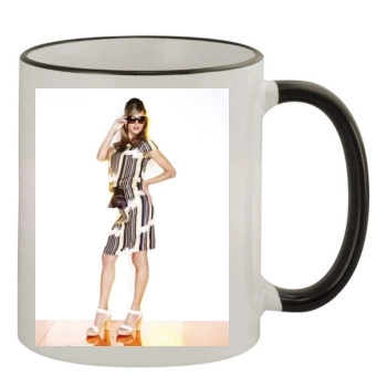 Alessandra Ambrosio 11oz Colored Rim & Handle Mug