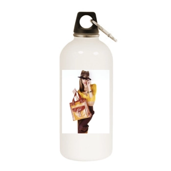 Alessandra Ambrosio White Water Bottle With Carabiner