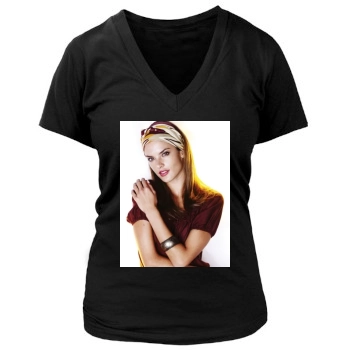 Alessandra Ambrosio Women's Deep V-Neck TShirt