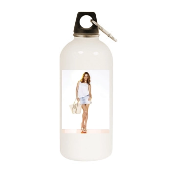 Alessandra Ambrosio White Water Bottle With Carabiner